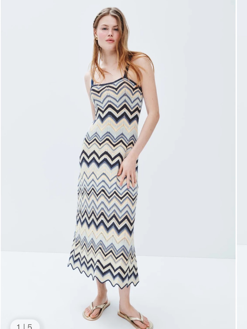 MAJE CROCHET KNIT MAXI DRESS 
( FLAWED PLEASE READ ) size 40 ( US 8 )